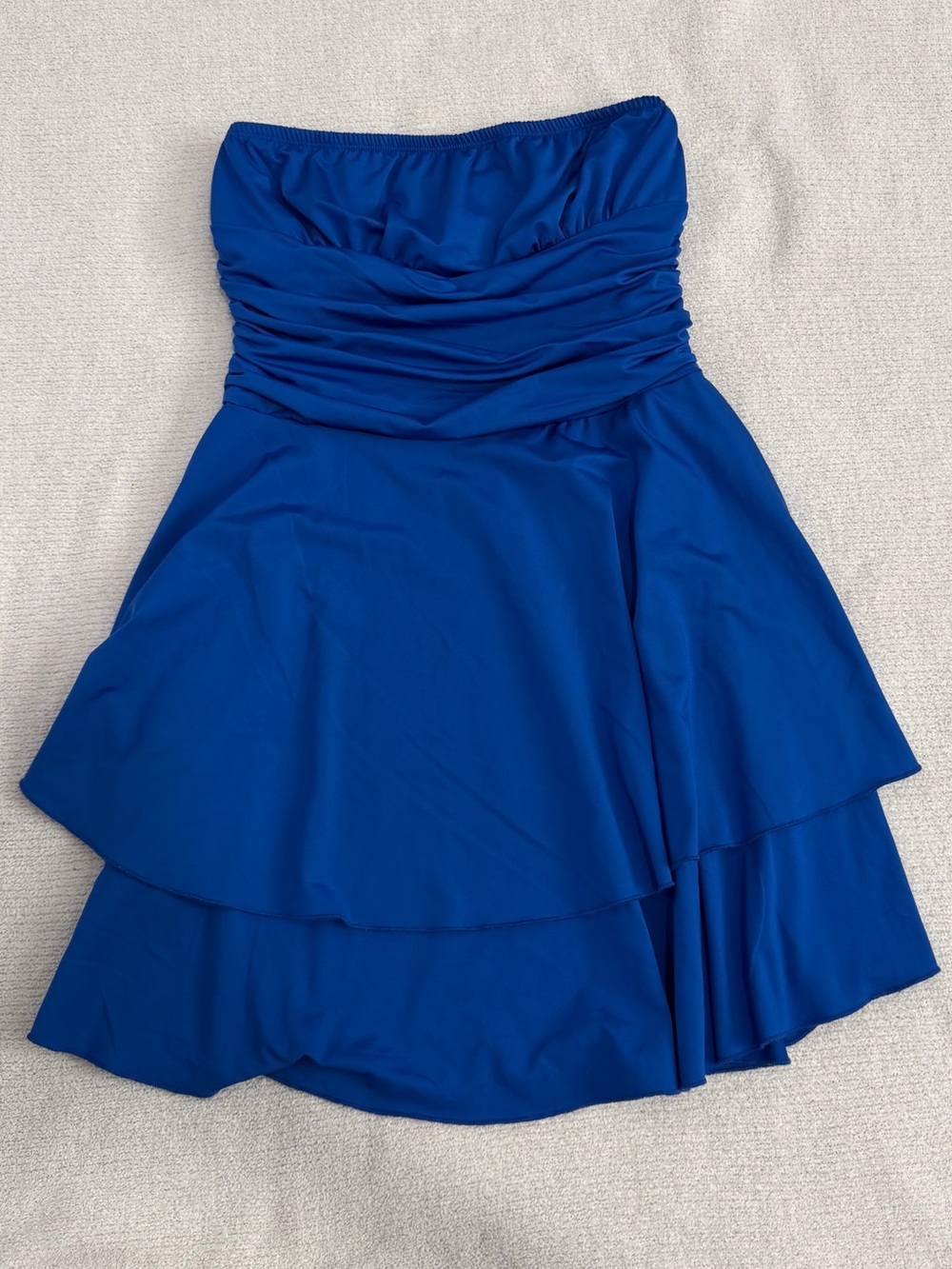 Strapless Blue Dress